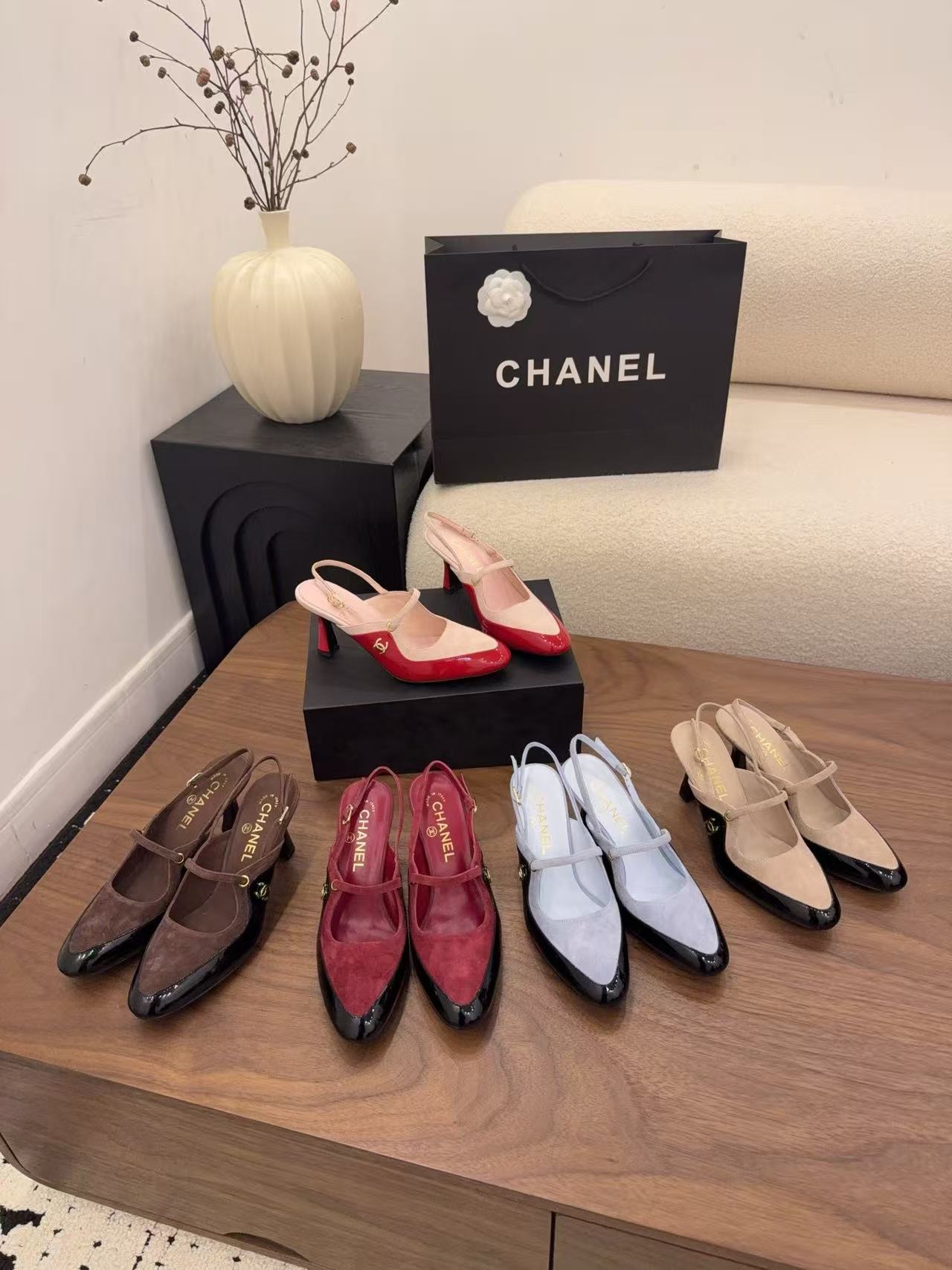 CHANE1 高品質カラーブロックハイヒール【50％割引+送料無料】