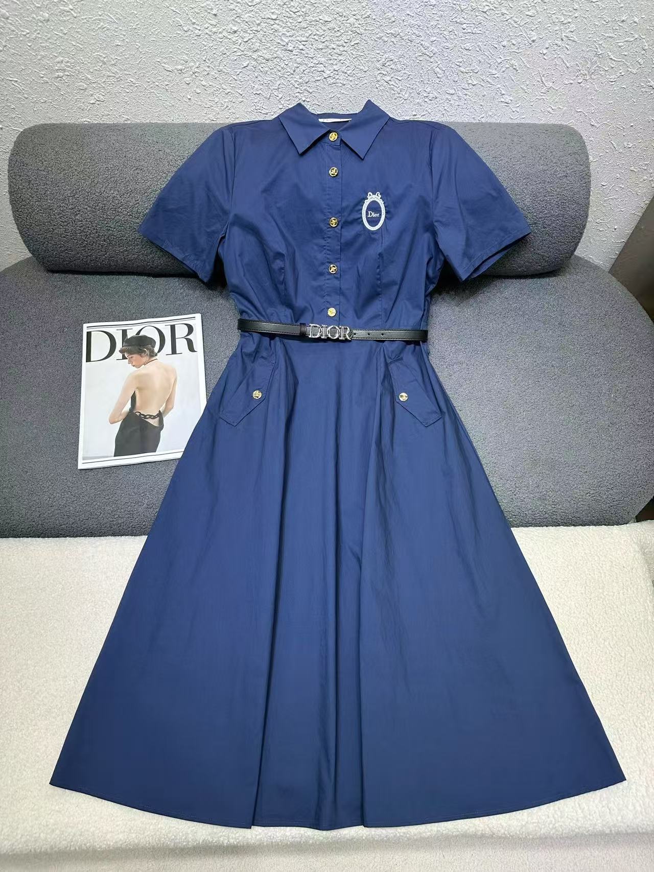 DI0R高品質の刺繍入りレタードレス【50％割引+送料無料】