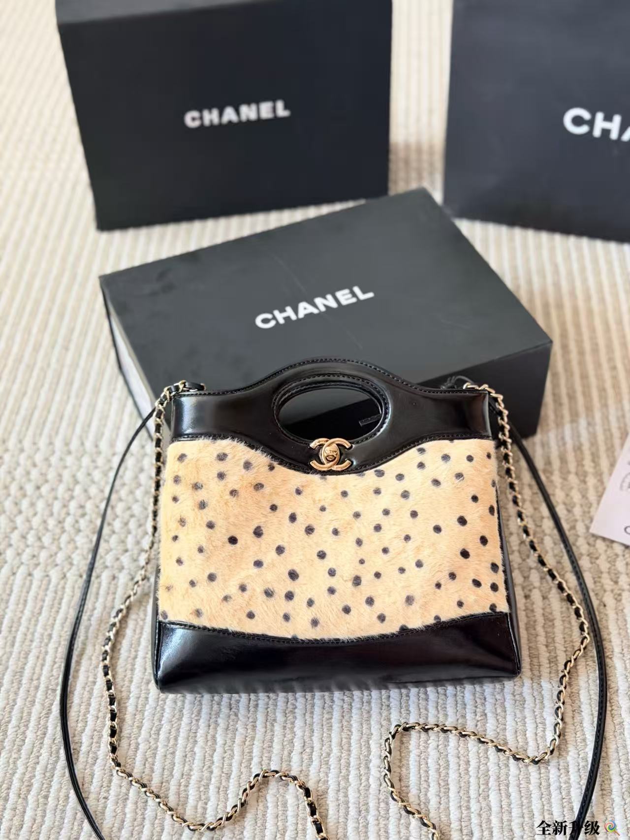 CHANE1 ポルカドットチェーンバッグ【 50％割引+送料無料】