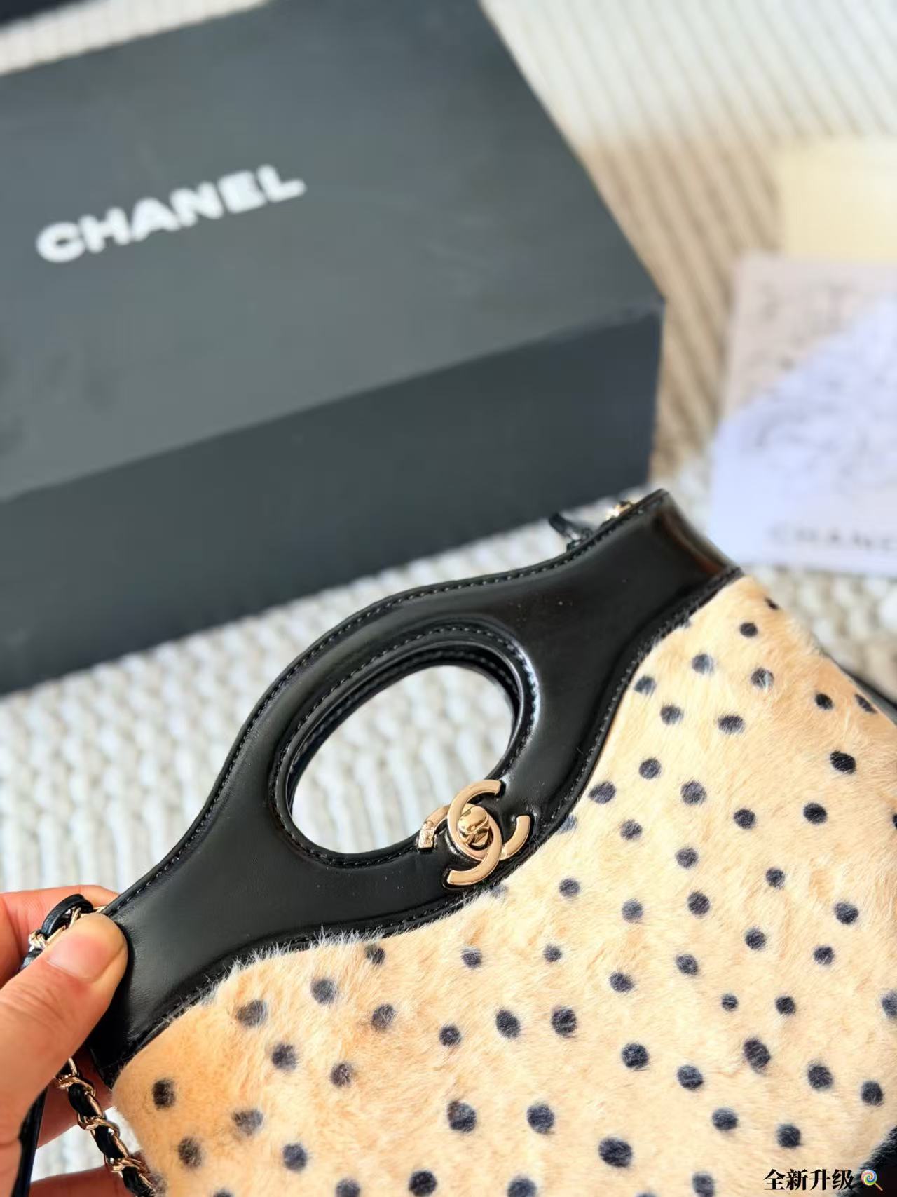 CHANE1 ポルカドットチェーンバッグ【 50％割引+送料無料】