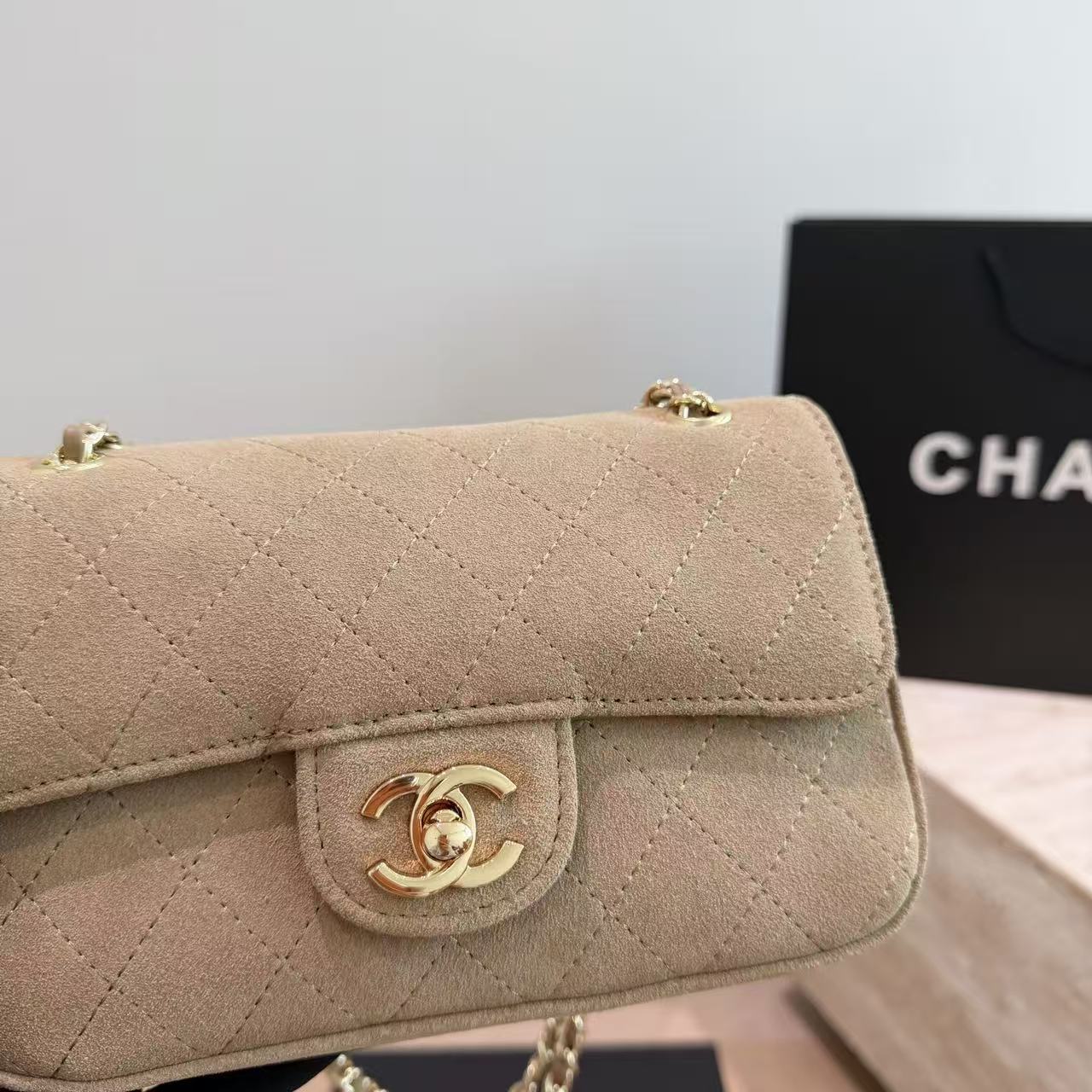 CHANE1 チェーン ディアスキン ショルダーバッグ【50％割引+送料無料】