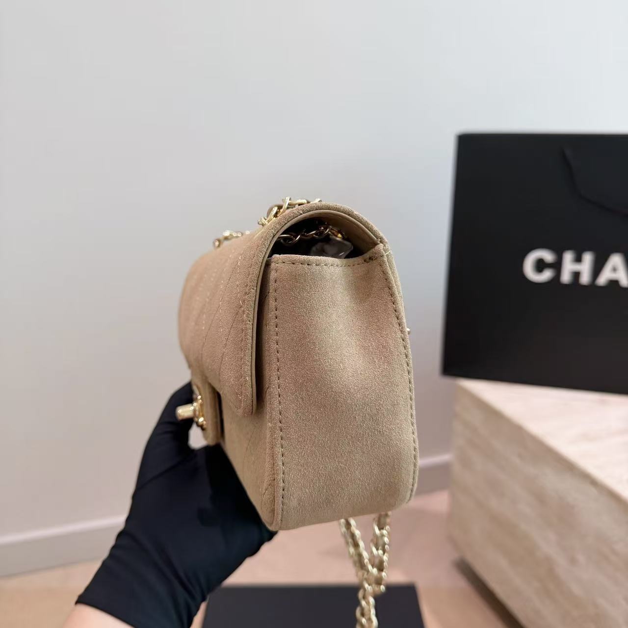 CHANE1 チェーン ディアスキン ショルダーバッグ【50％割引+送料無料】
