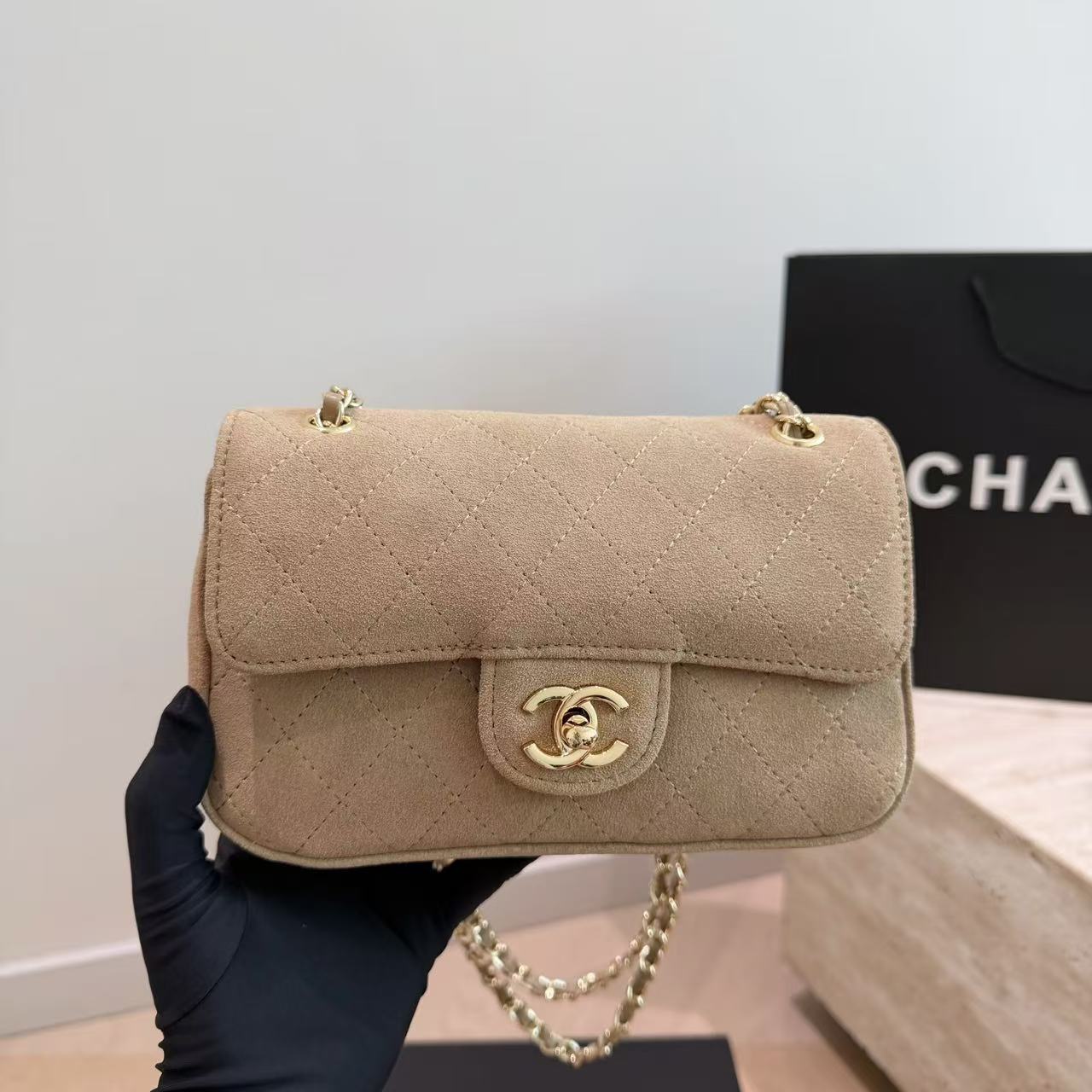 CHANE1 チェーン ディアスキン ショルダーバッグ【50％割引+送料無料】