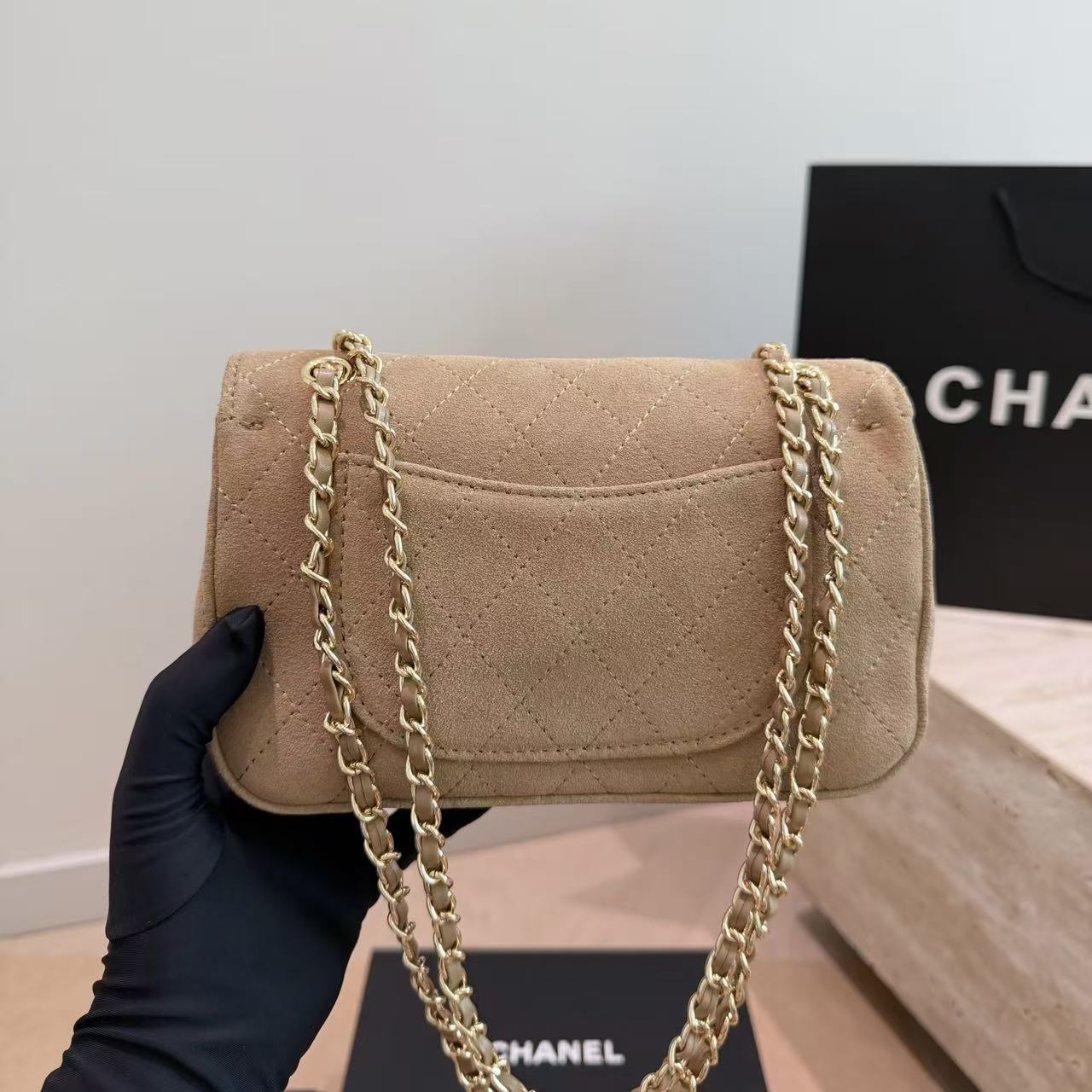 CHANE1 チェーン ディアスキン ショルダーバッグ【50％割引+送料無料】