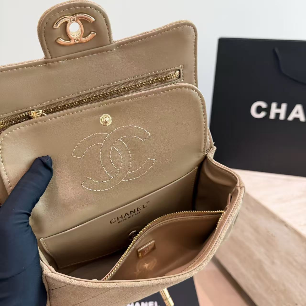 CHANE1 チェーン ディアスキン ショルダーバッグ【50％割引+送料無料】