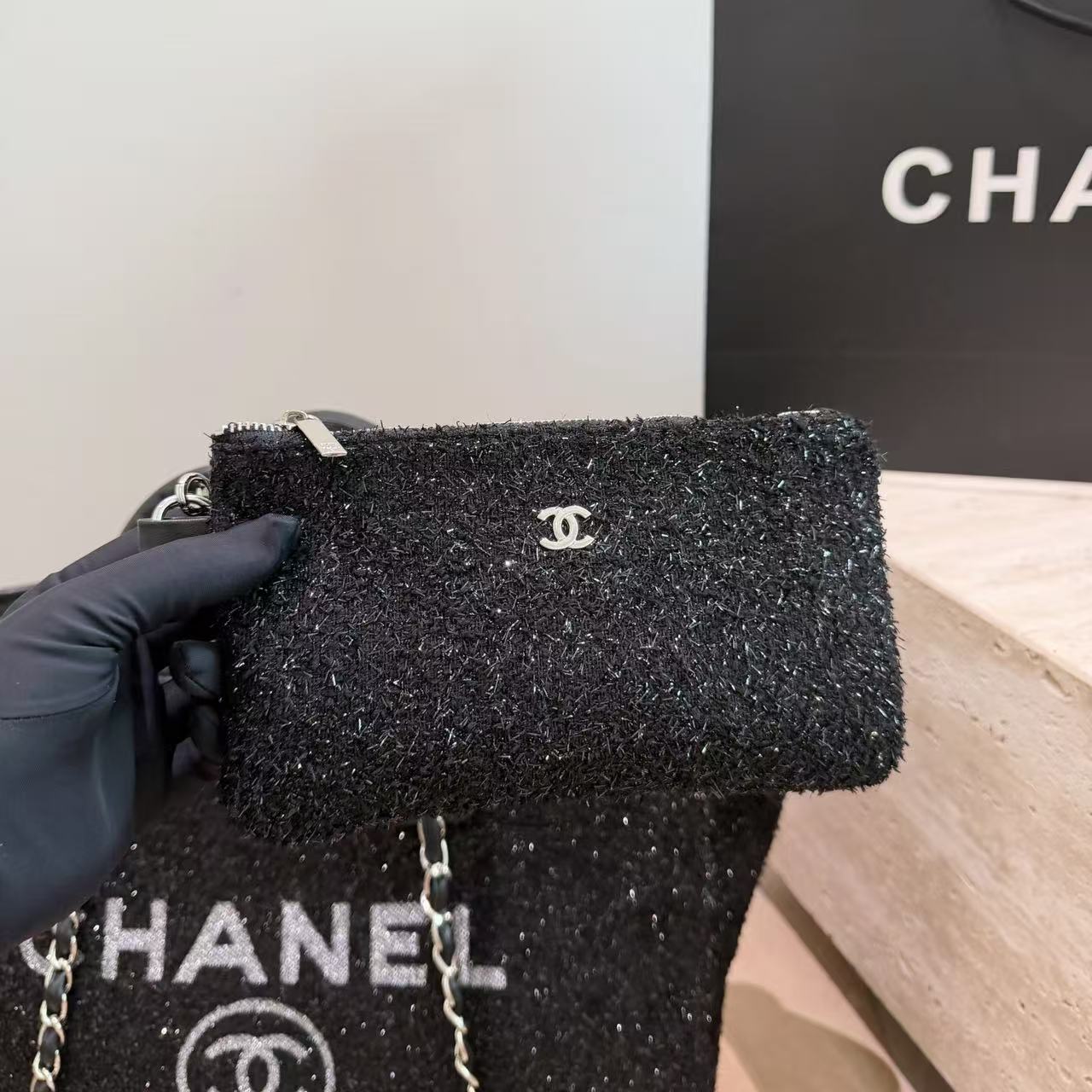 CHANE1 ツイードショッピングバッグ【50％割引+送料無料】