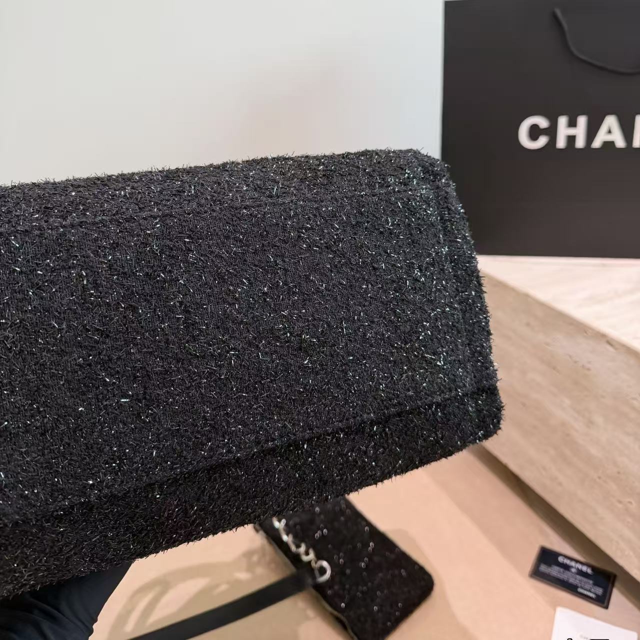 CHANE1 ツイードショッピングバッグ【50％割引+送料無料】