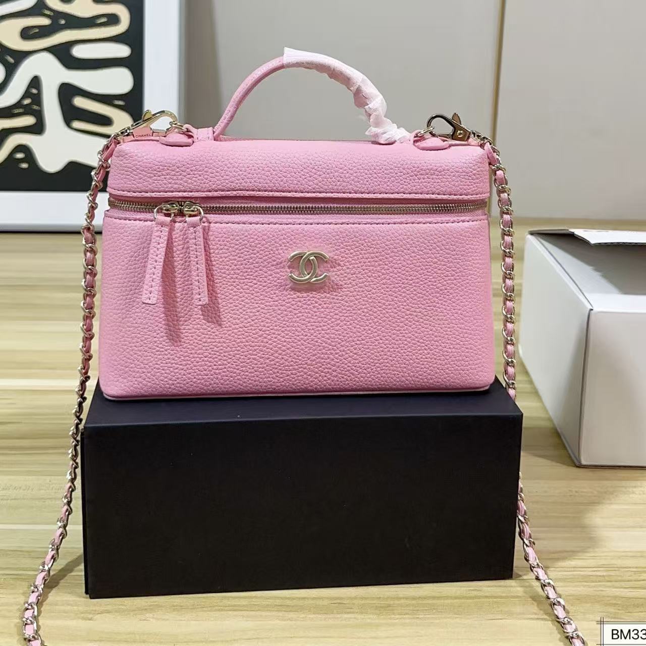 CHANE1 シンプルレザーチェーンバッグ【50％割引+送料無料】