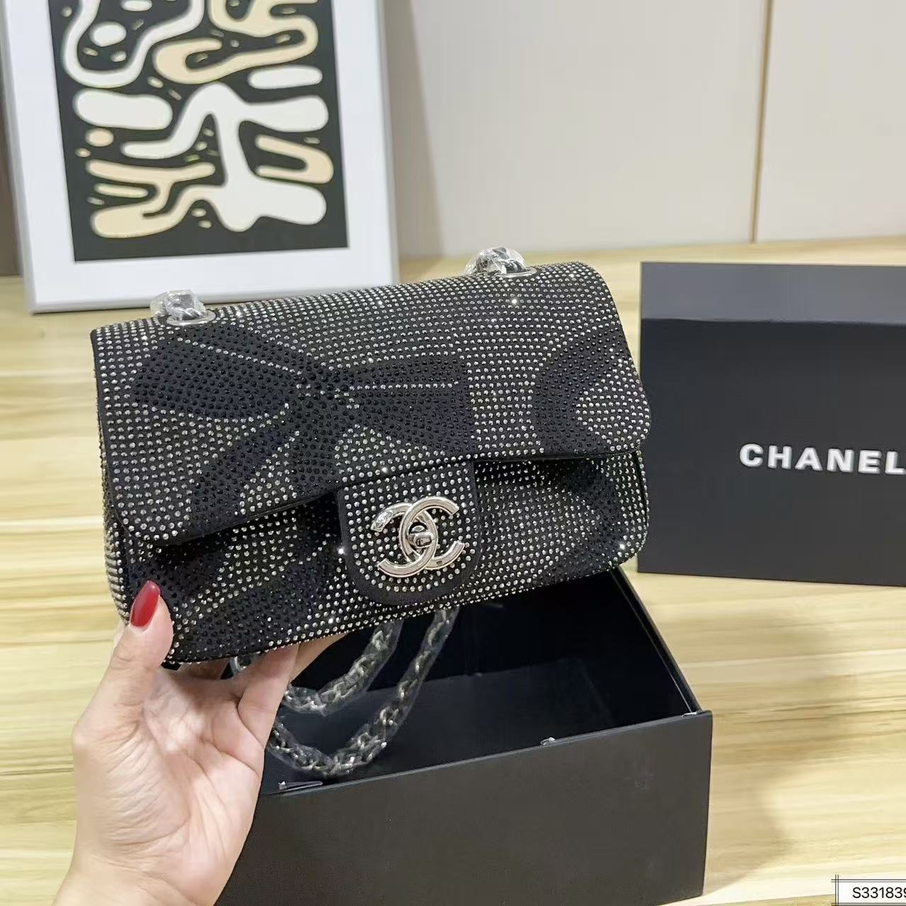 CHANE1 ダイヤモンドチェーンバッグ【50％割引+送料無料】