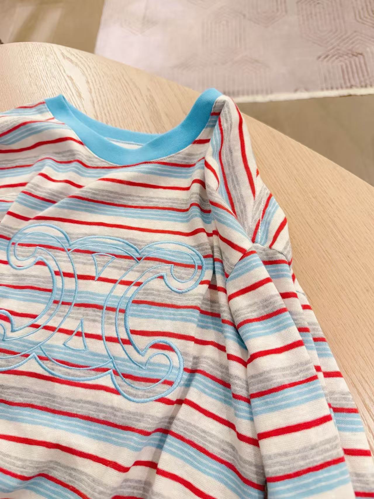 CEL1NE 凱旋門ストライプ長袖Tシャツ【50％割引+送料無料】