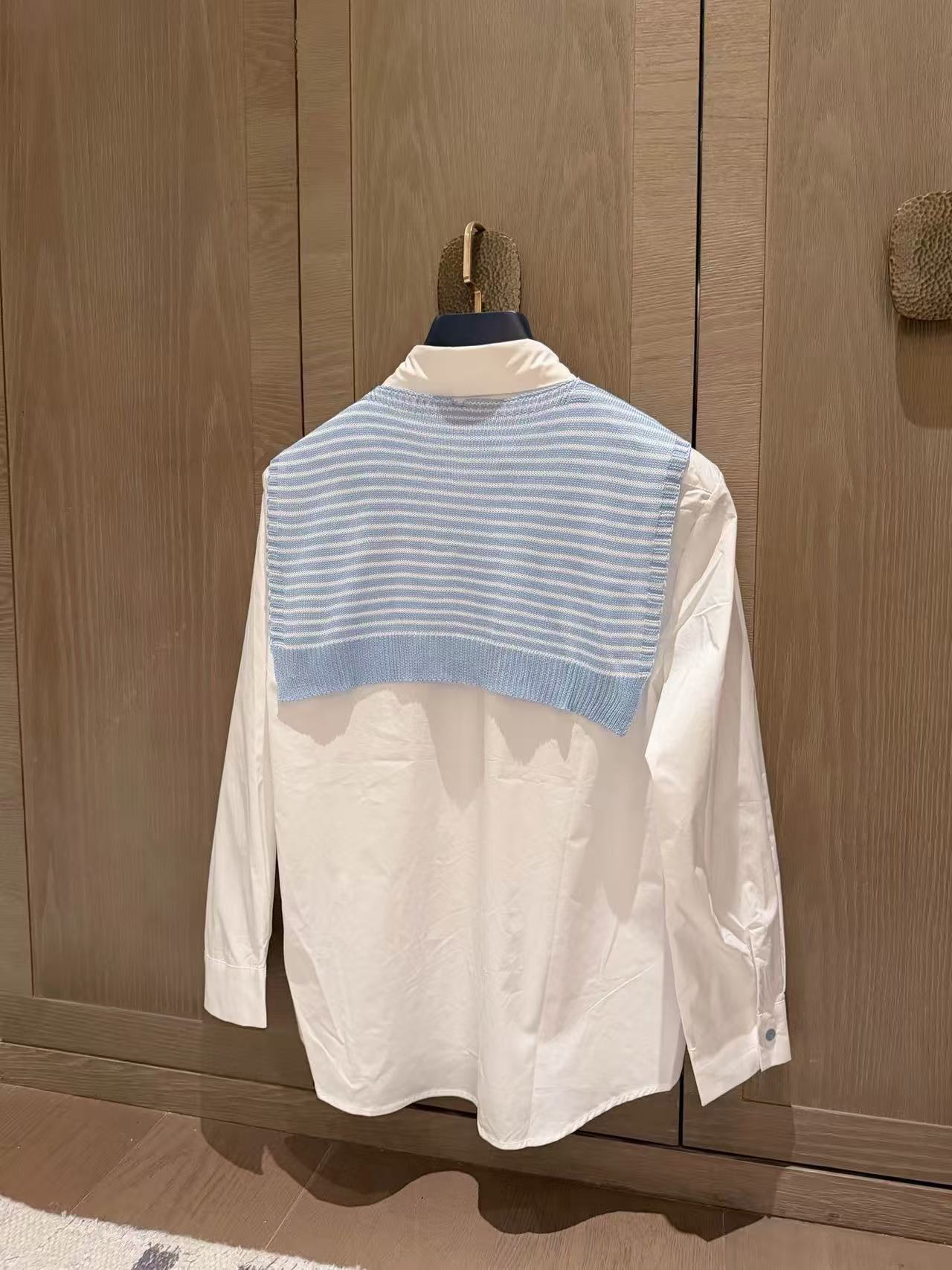 CHANE1 ダブルCスカーフ＋シャツ ツーピースセット【50％割引+送料無料】