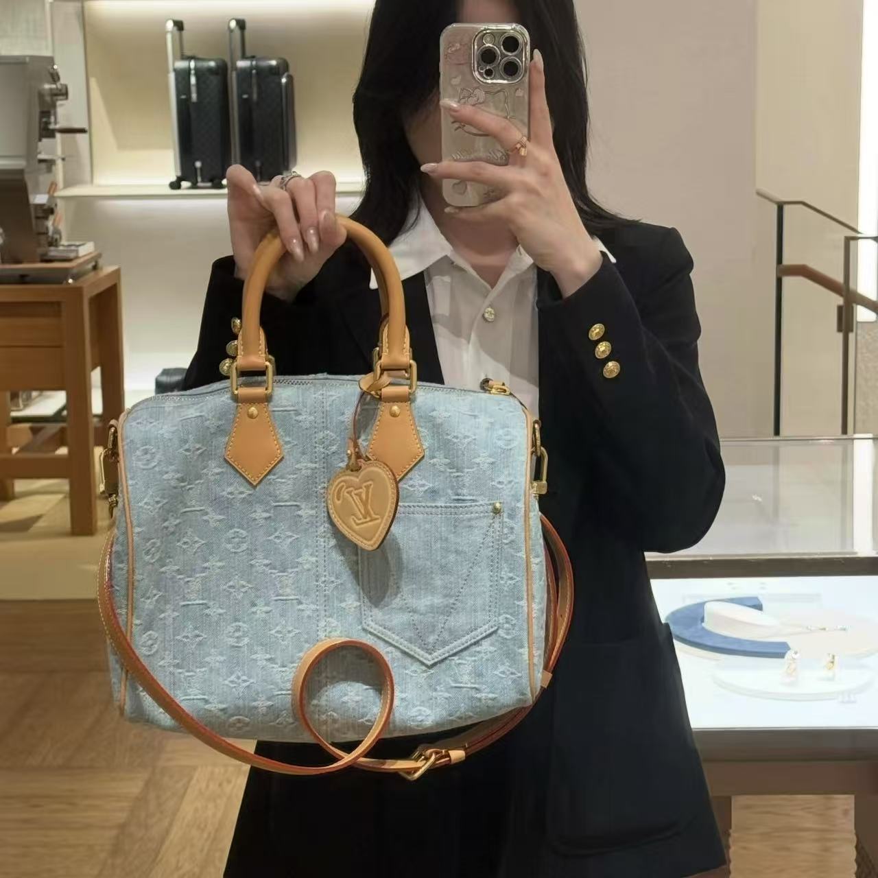 LV デニム ハンドバッグ【50％割引+送料無料】