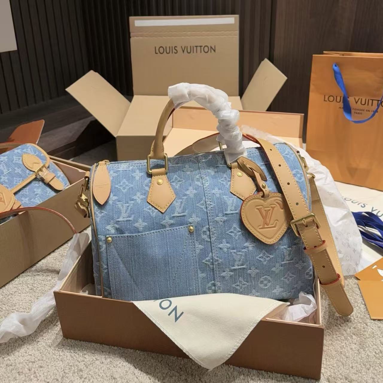 LV デニム ハンドバッグ【50％割引+送料無料】