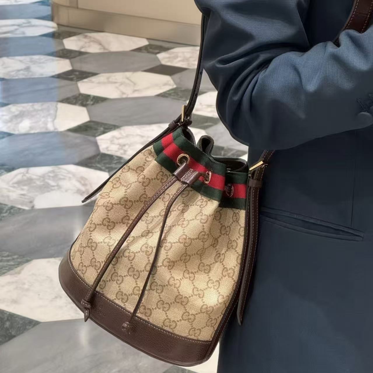 GUCCI ジャカード バケットバッグ【50％割引+送料無料】