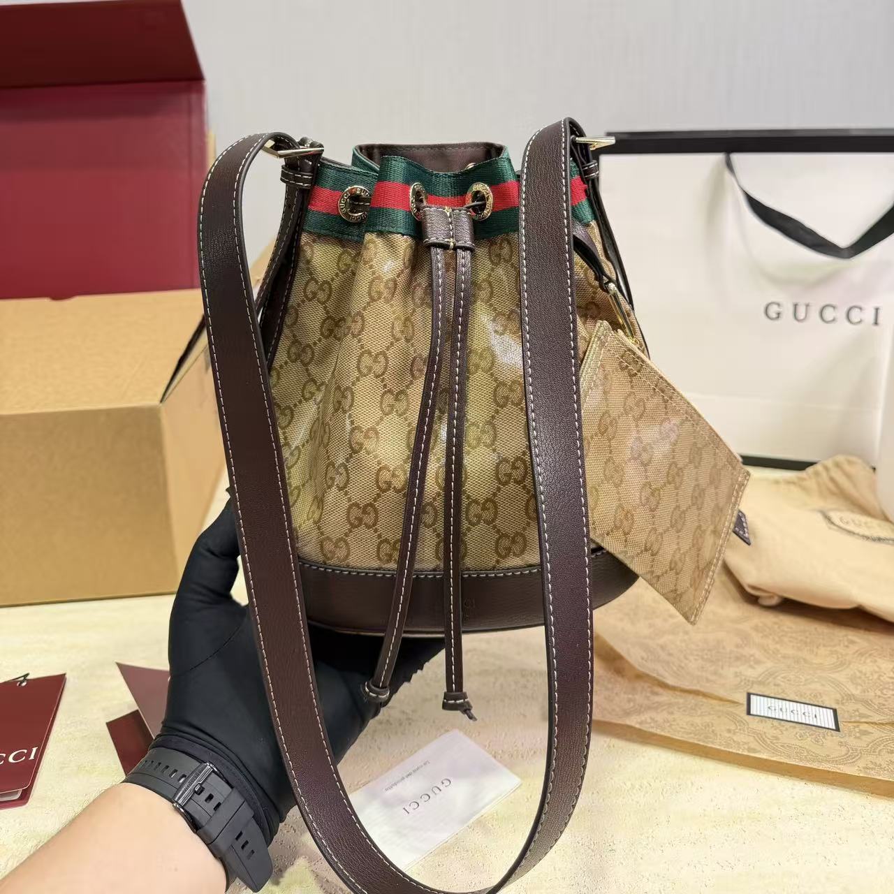 GUCCI ジャカード バケットバッグ【50％割引+送料無料】
