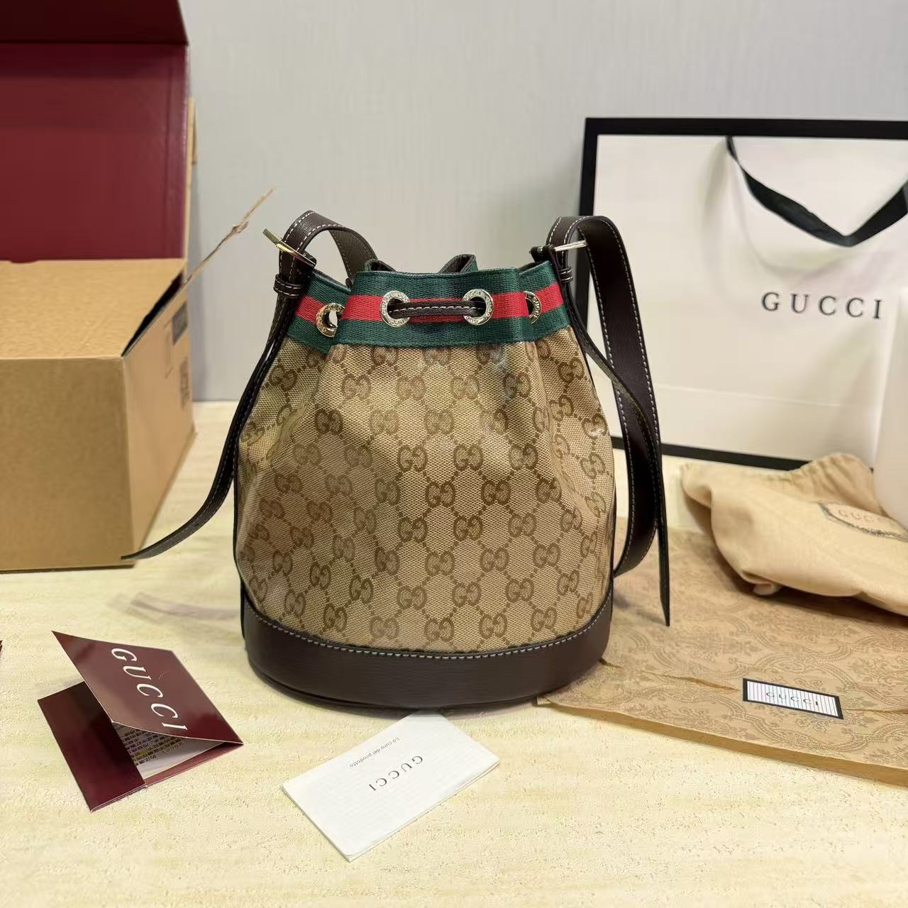 GUCCI ジャカード バケットバッグ【50％割引+送料無料】