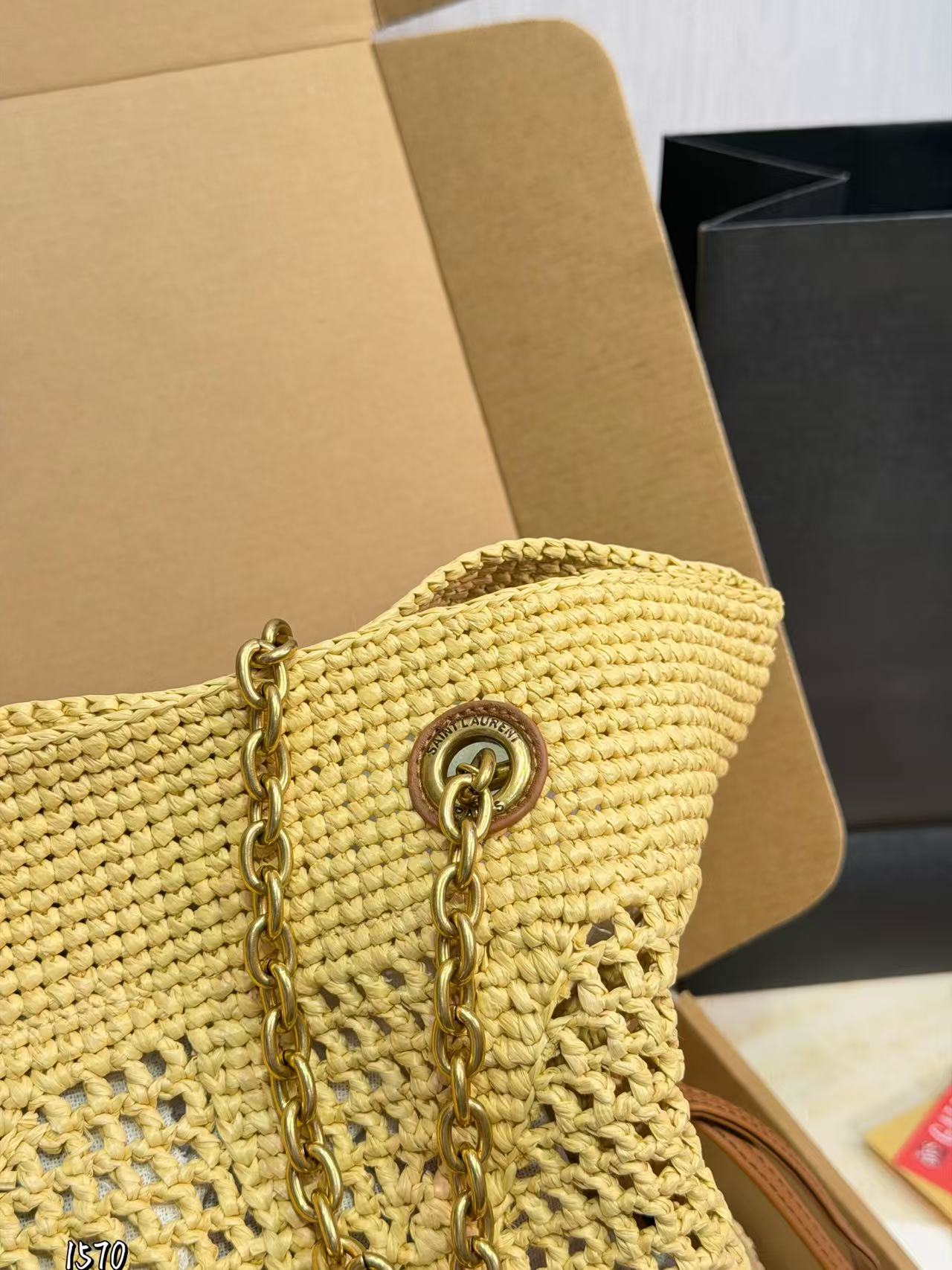 YSL Jamieラフィア織りのバッグ【50％割引+送料無料】