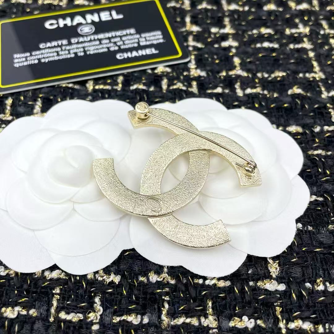 CHANE1 ダブルC ダイヤモンドブローチ【50％割引+送料無料】
