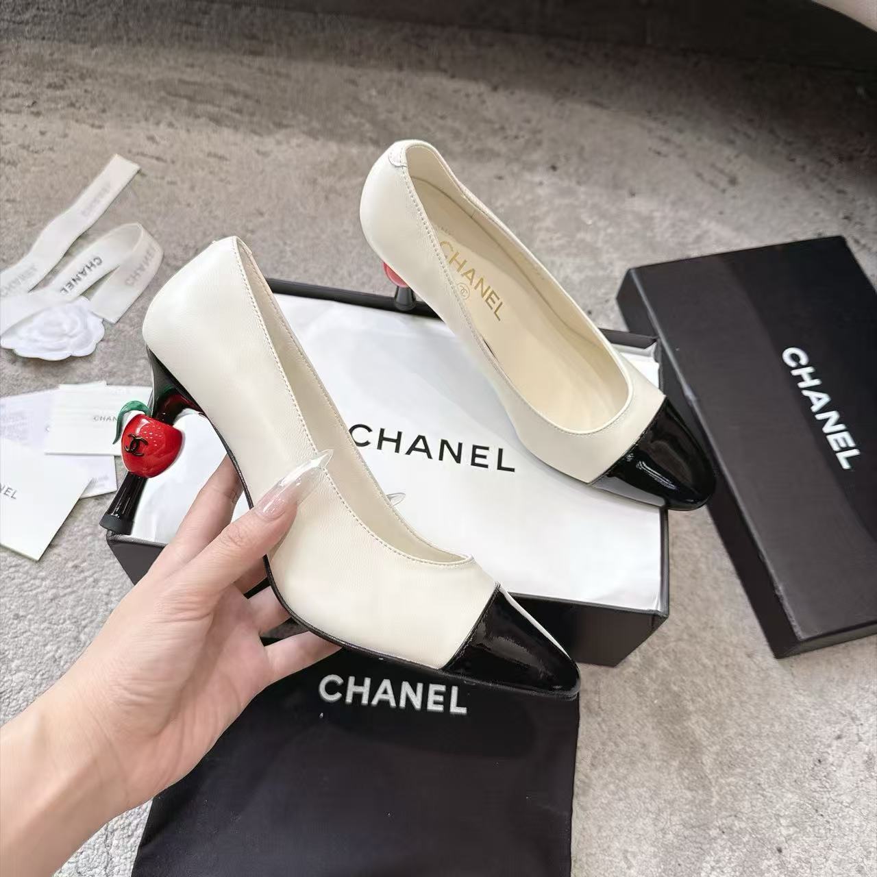 CHANE1 高品質桜柄ハイヒール【50％割引+送料無料】