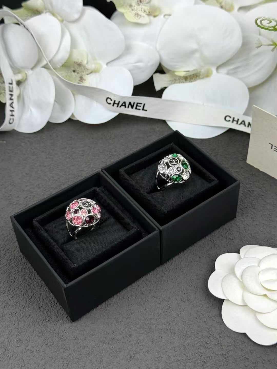 CHANE1 カラフルダブルCリング【50％割引+送料無料】