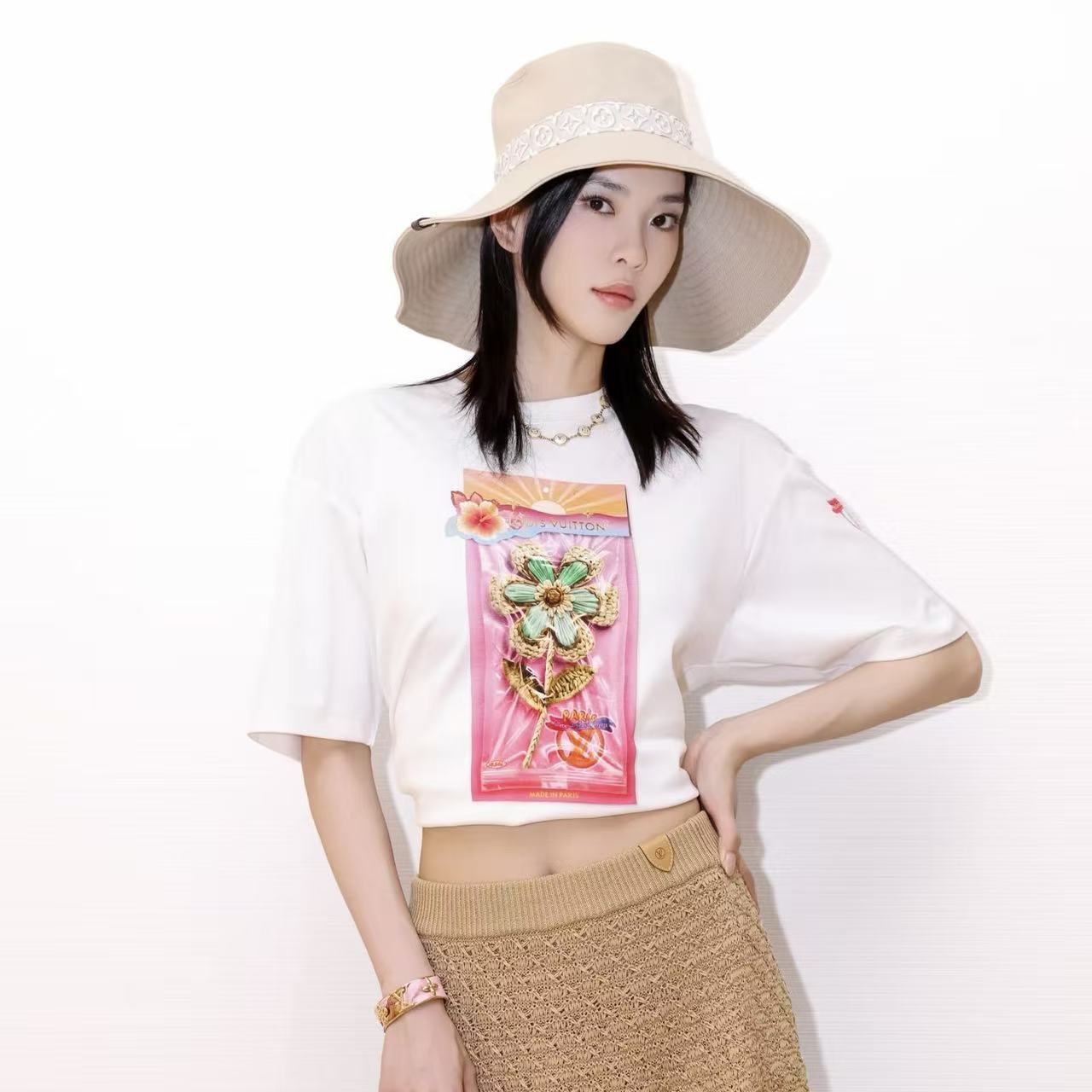 LVプリントロゴTシャツ【50％割引+送料無料】