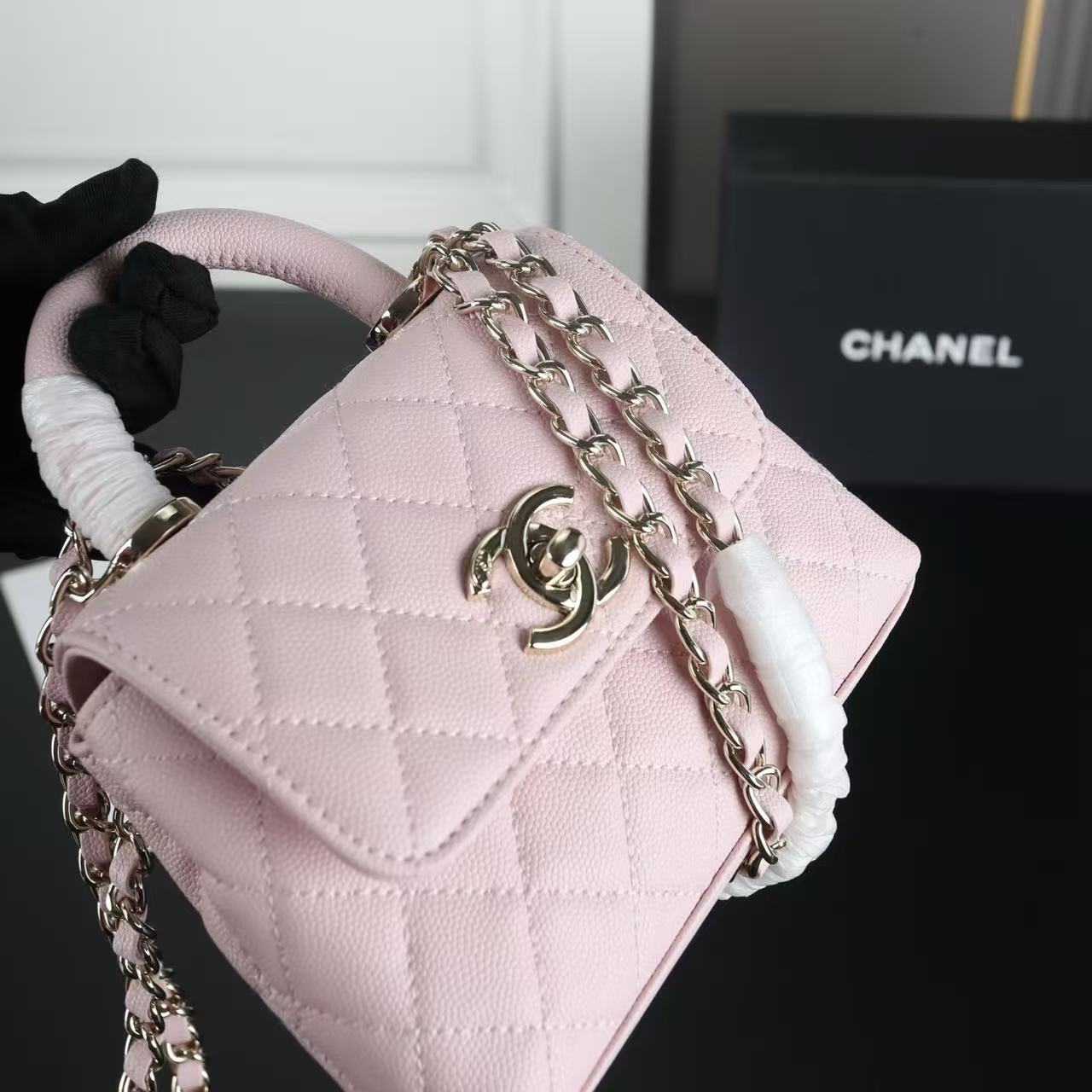 CHANE1 Coco Handleチェーンハンドバッグ【50％割引+送料無料】
