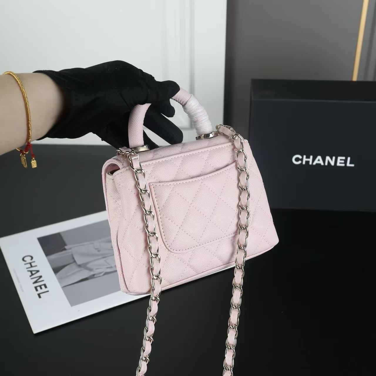 CHANE1 Coco Handleチェーンハンドバッグ【50％割引+送料無料】