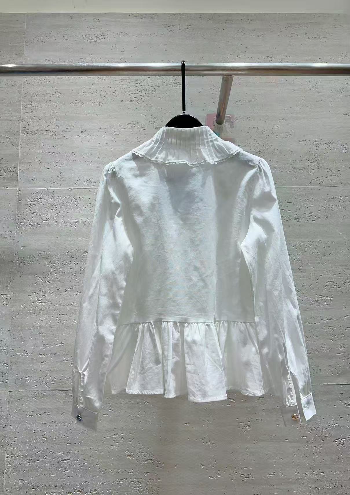 CHANE1フリルのシャツ【50％割引+送料無料】
