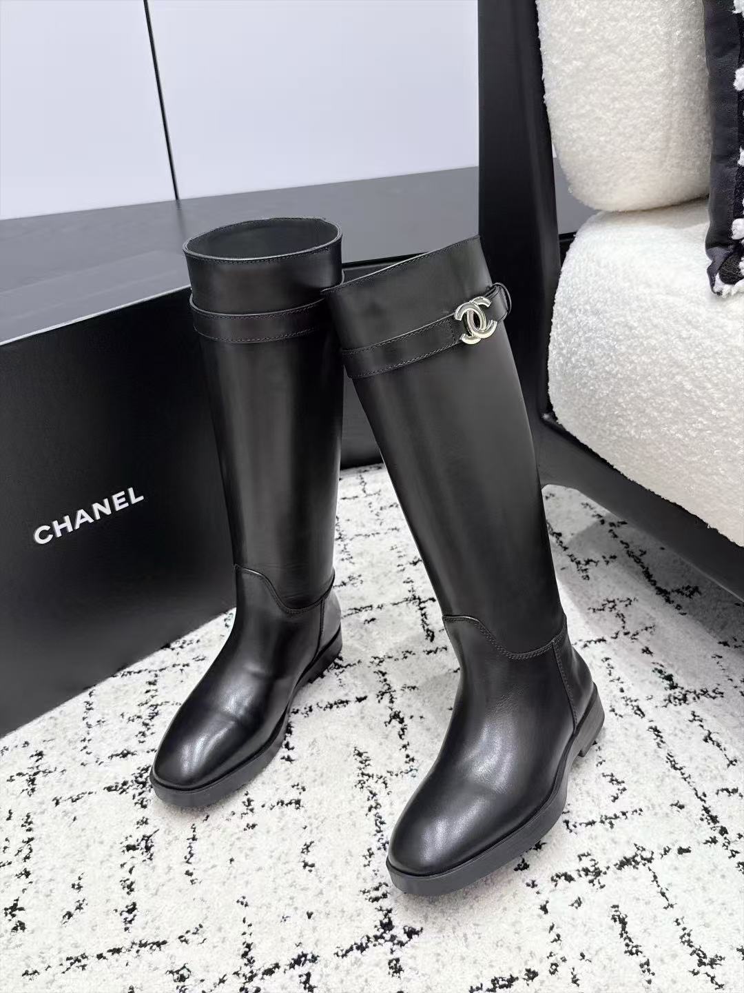 CHANE1 高品質ダブルCラムスキンハイブーツ【50％割引+送料無料】