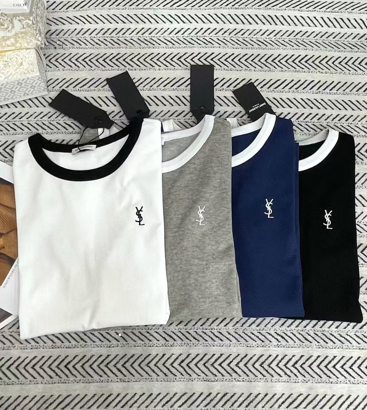 YSL シンプルロゴ長袖Tシャツ【50％割引+送料無料】