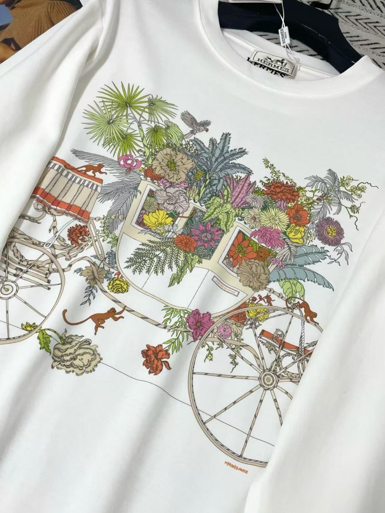 HERME5 プリント長袖Tシャツ【50％割引+送料無料】