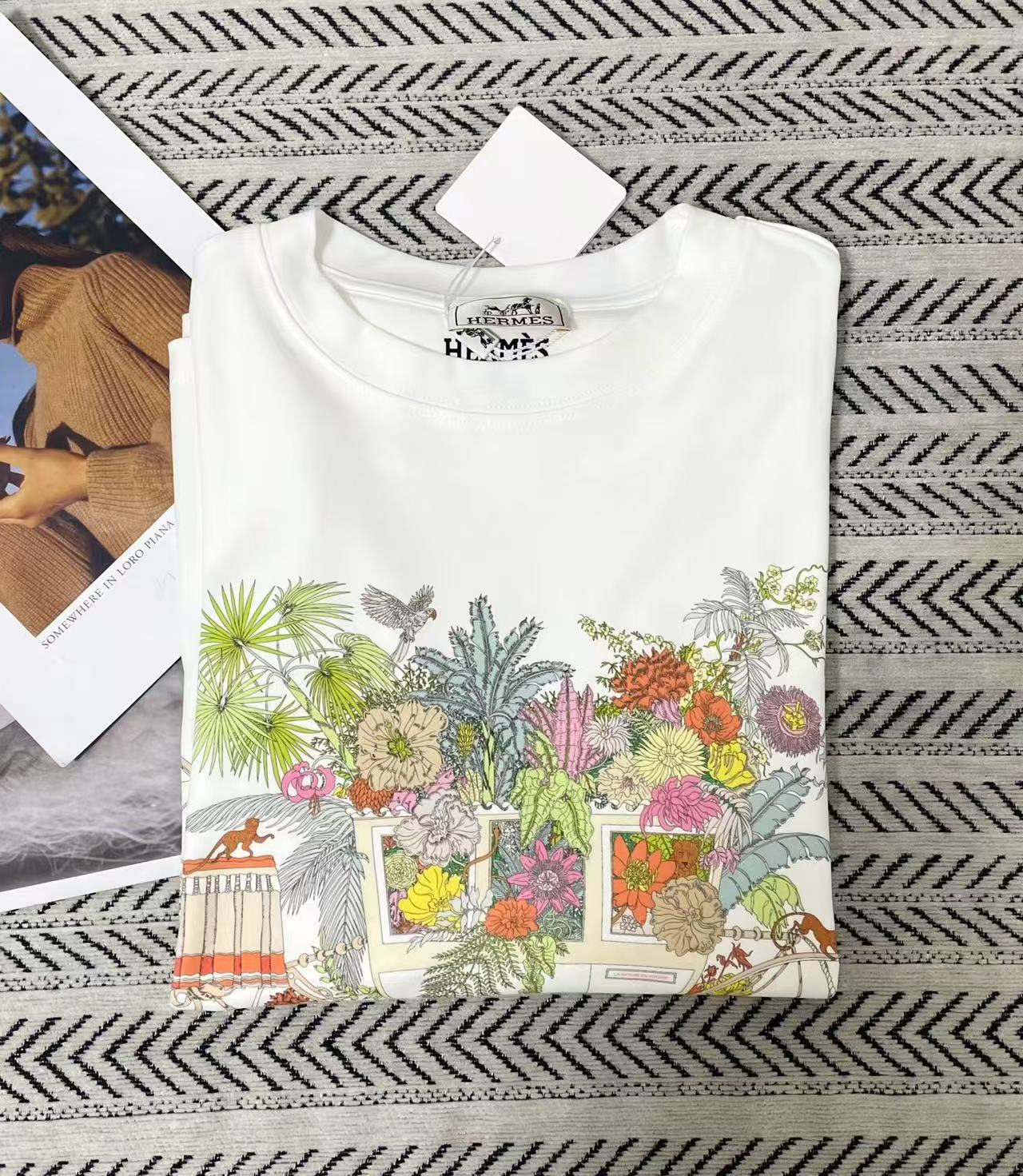 HERME5 プリント長袖Tシャツ【50％割引+送料無料】