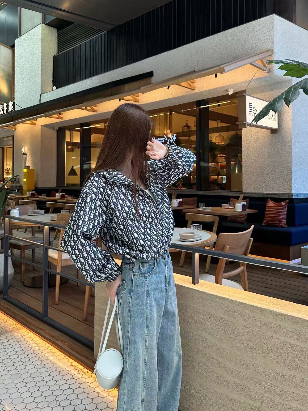 DIOR フード付きジャカード クロップドジャケット【50％割引+送料無料】