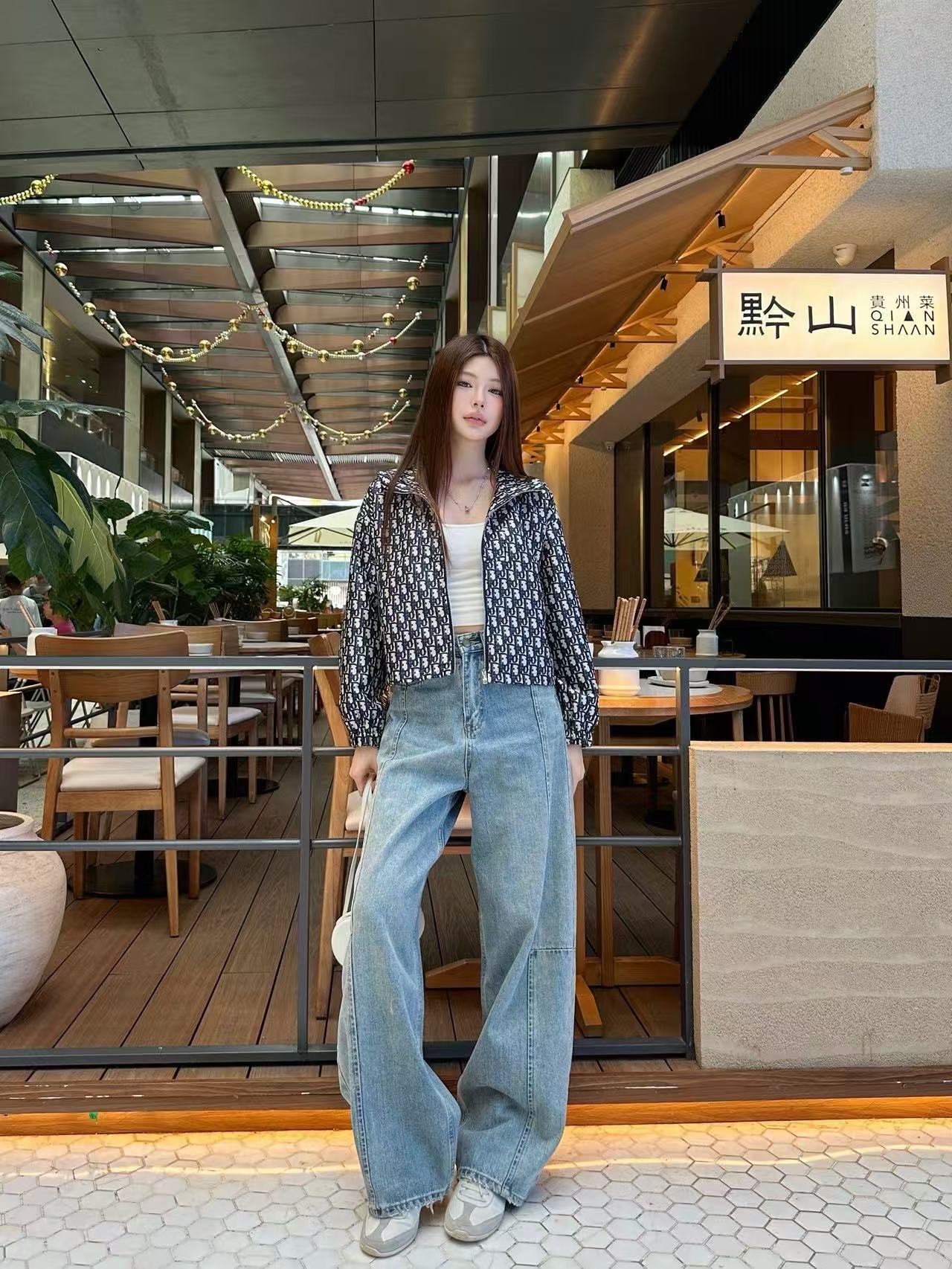 DIOR フード付きジャカード クロップドジャケット【50％割引+送料無料】