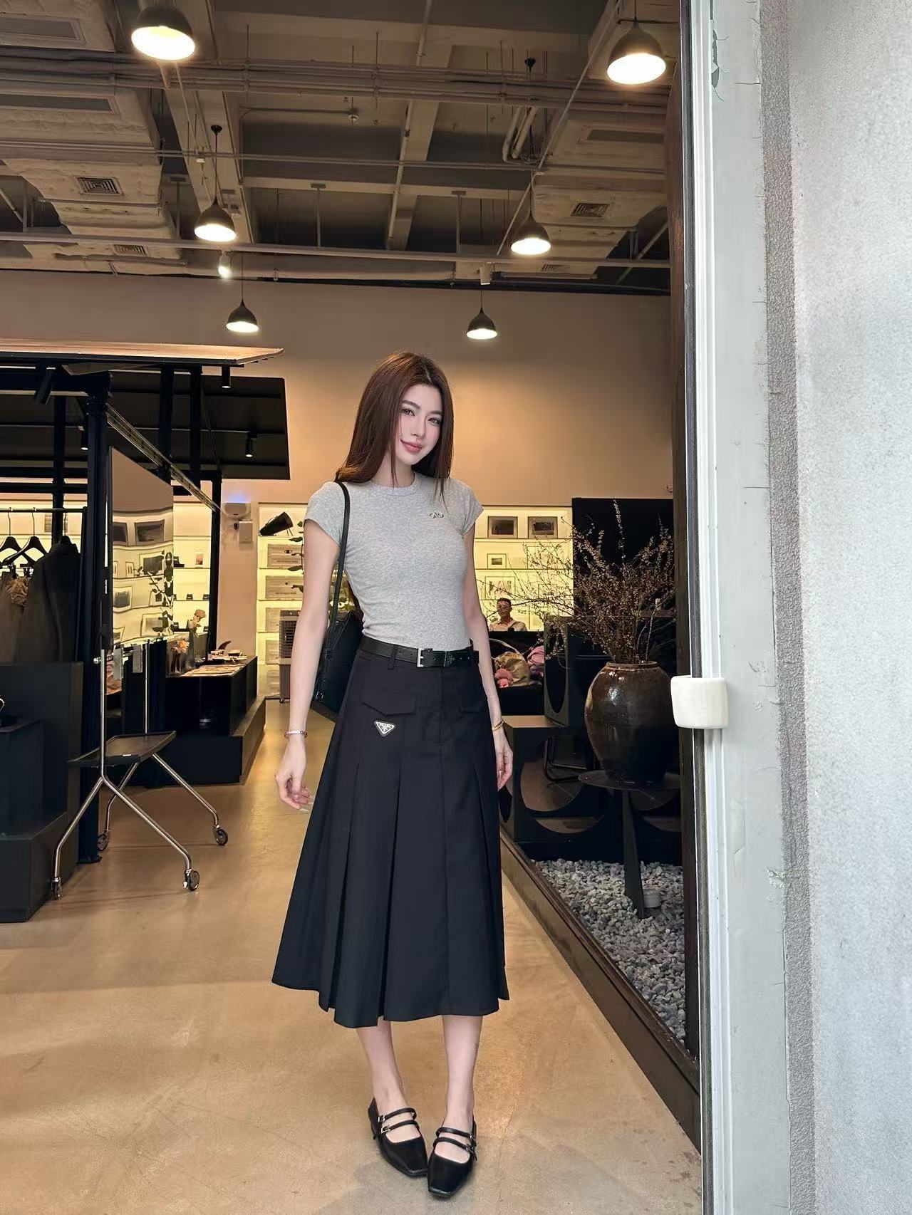 PR4DA ベルト付きミディスカート【50％割引+送料無料】