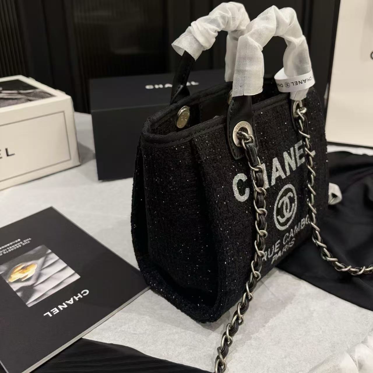 CHANE1 スパンコール刺繍トートバッグ【50％割引+送料無料】