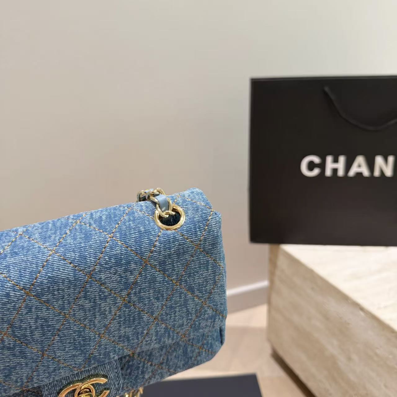 CHANE1 チェーンデニムバッグ【50％割引+送料無料】