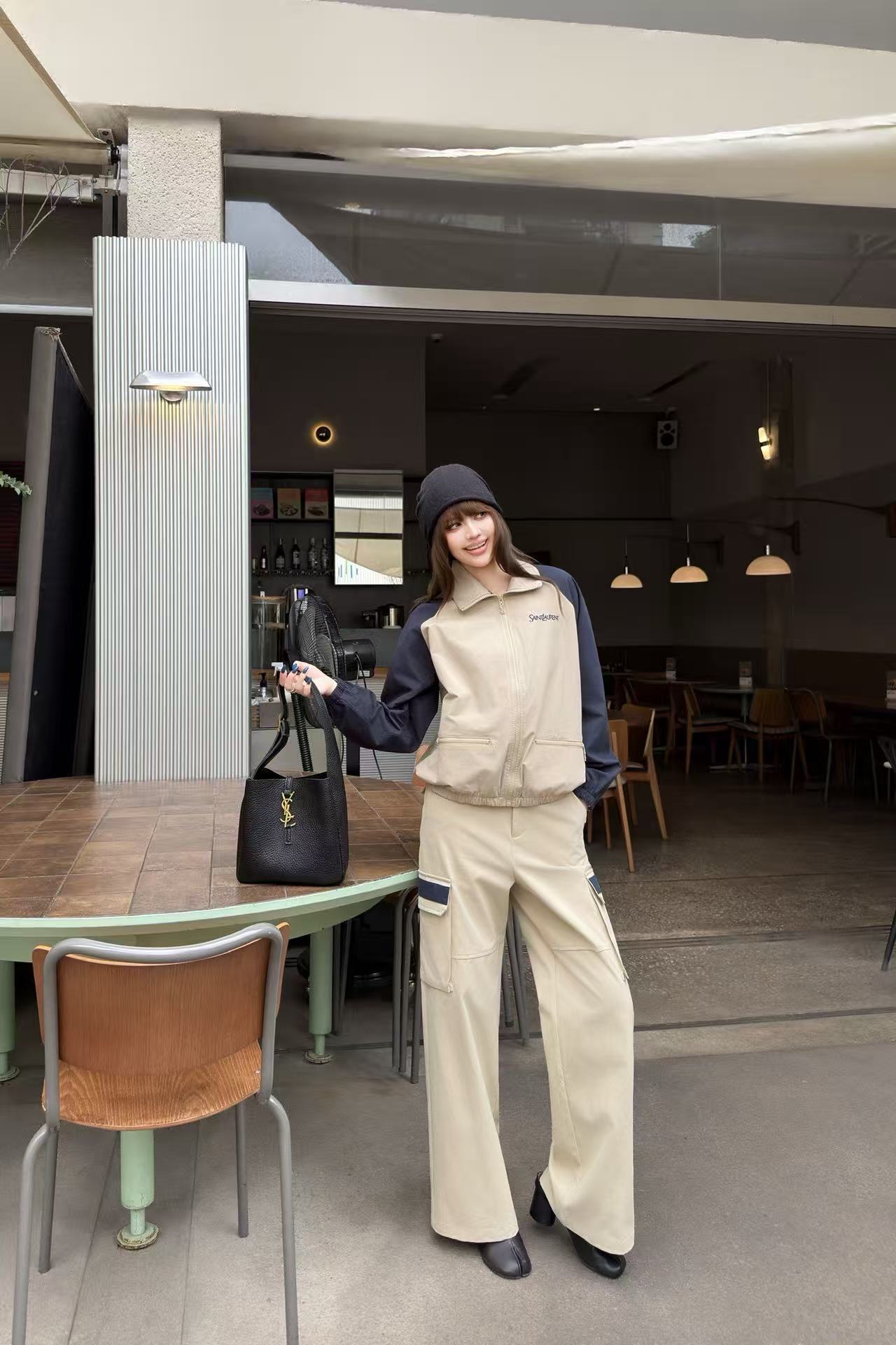 YSLのミニマルなジャケットとパンツのツーピースセット【50％割引+送料無料】
