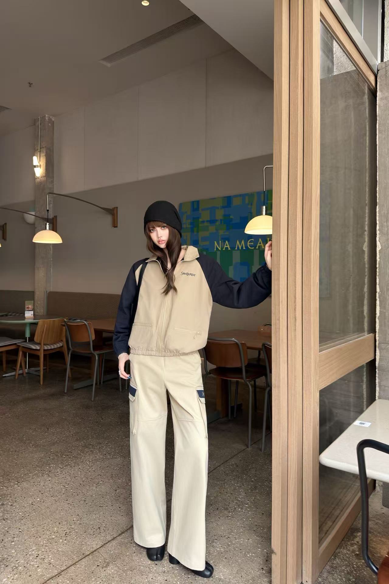 YSLのミニマルなジャケットとパンツのツーピースセット【50％割引+送料無料】