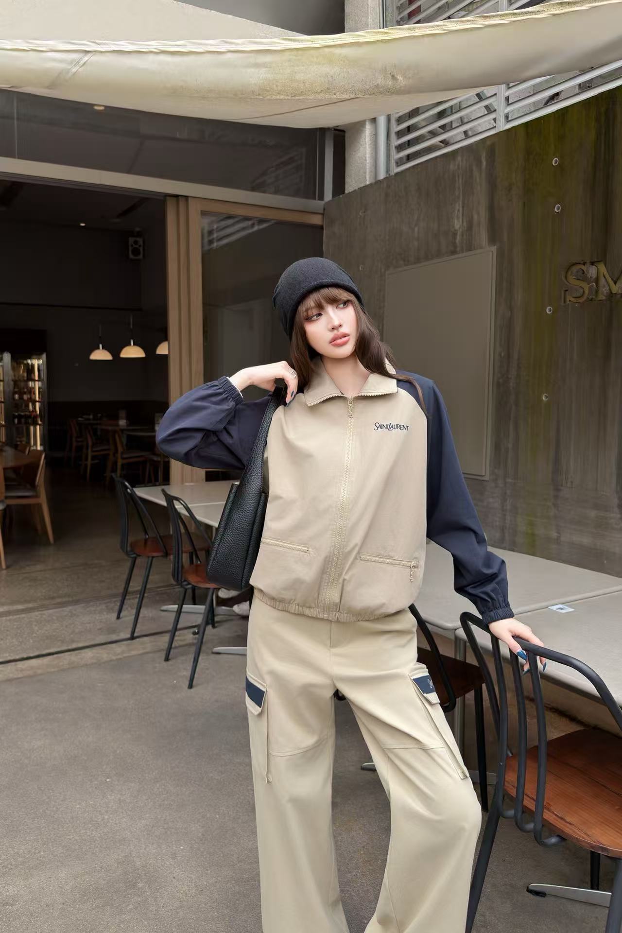 YSLのミニマルなジャケットとパンツのツーピースセット【50％割引+送料無料】