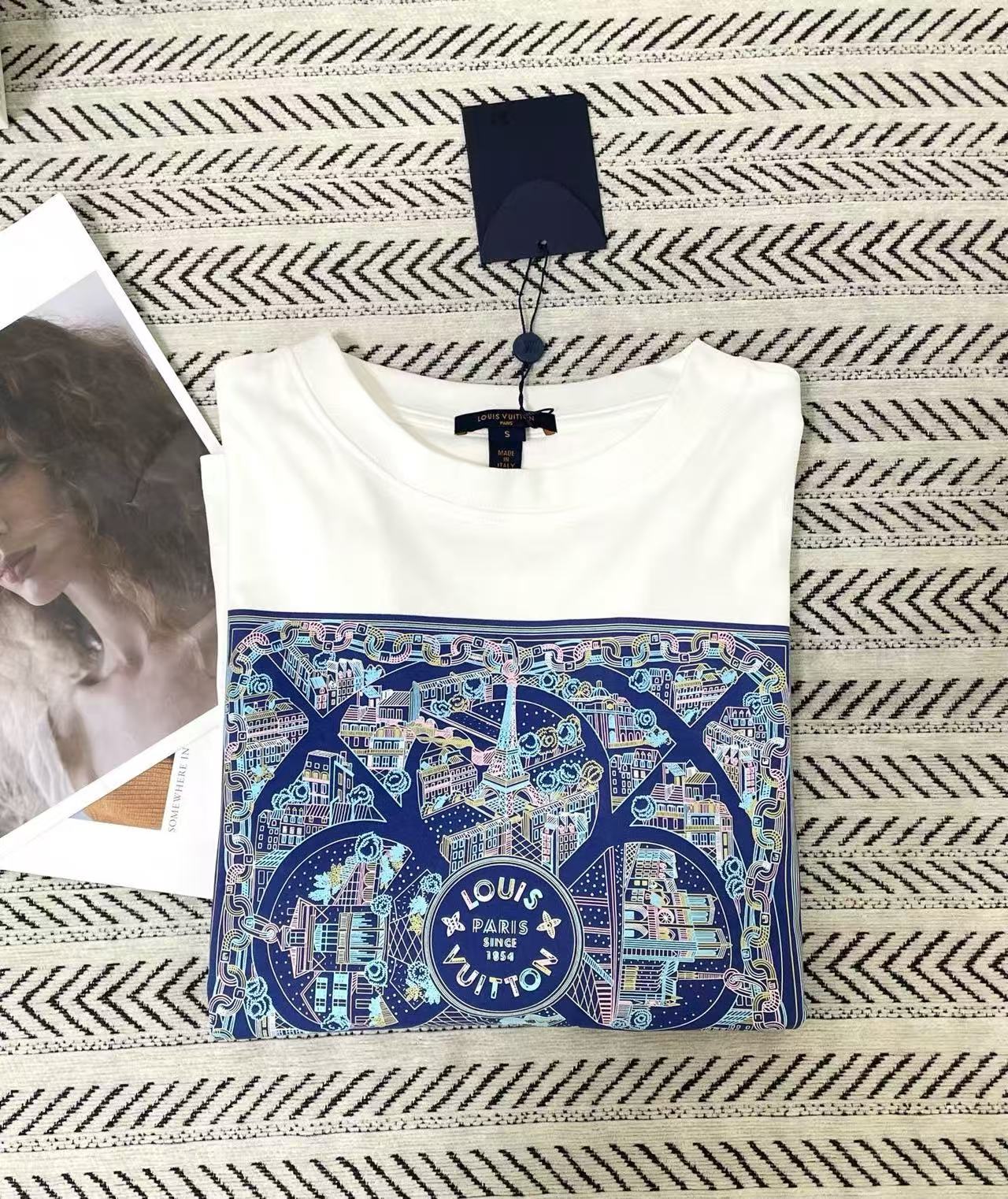 LVプリント 長袖Tシャツ【50％割引+送料無料】