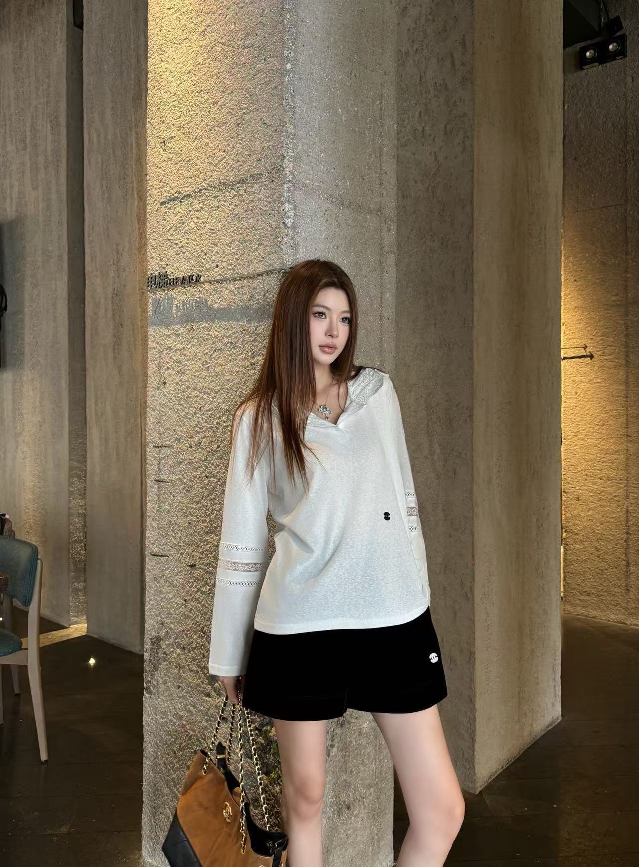 CHANE1 シンプル フード付き長袖Tシャツ【50％割引+送料無料】