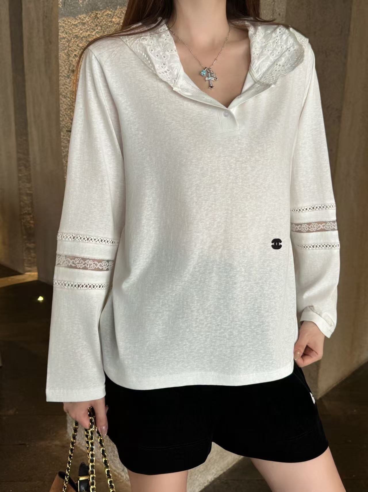CHANE1 シンプル フード付き長袖Tシャツ【50％割引+送料無料】