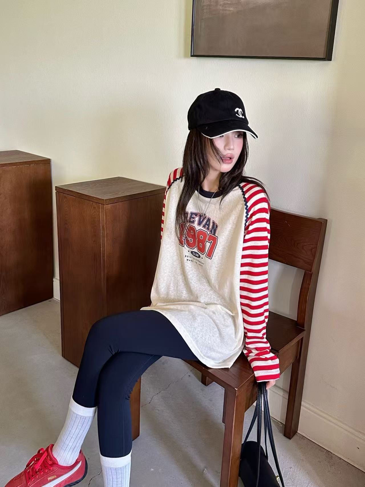CEL1NE カラーブロックレターTシャツ【50％割引+送料無料】