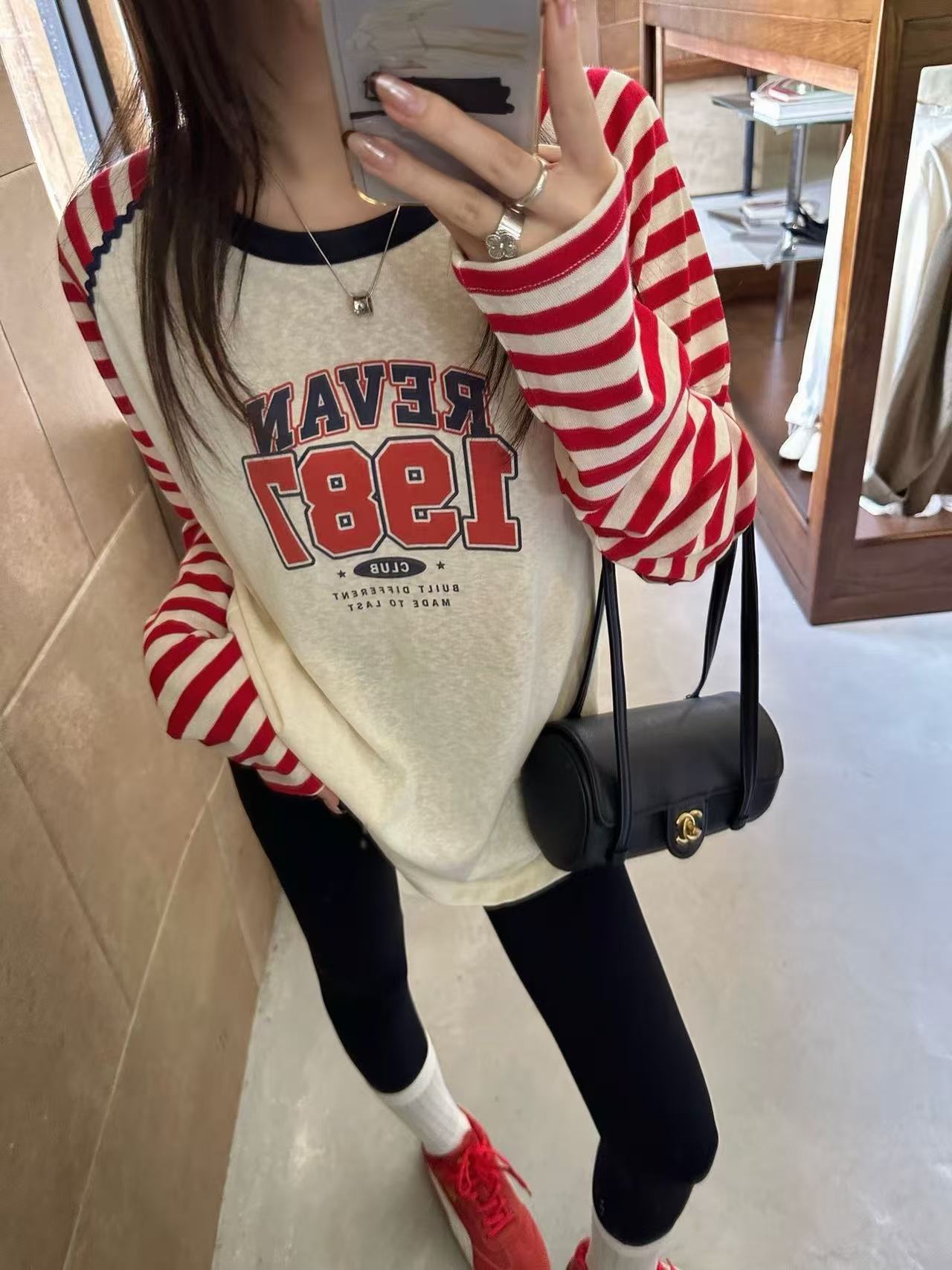 CEL1NE カラーブロックレターTシャツ【50％割引+送料無料】