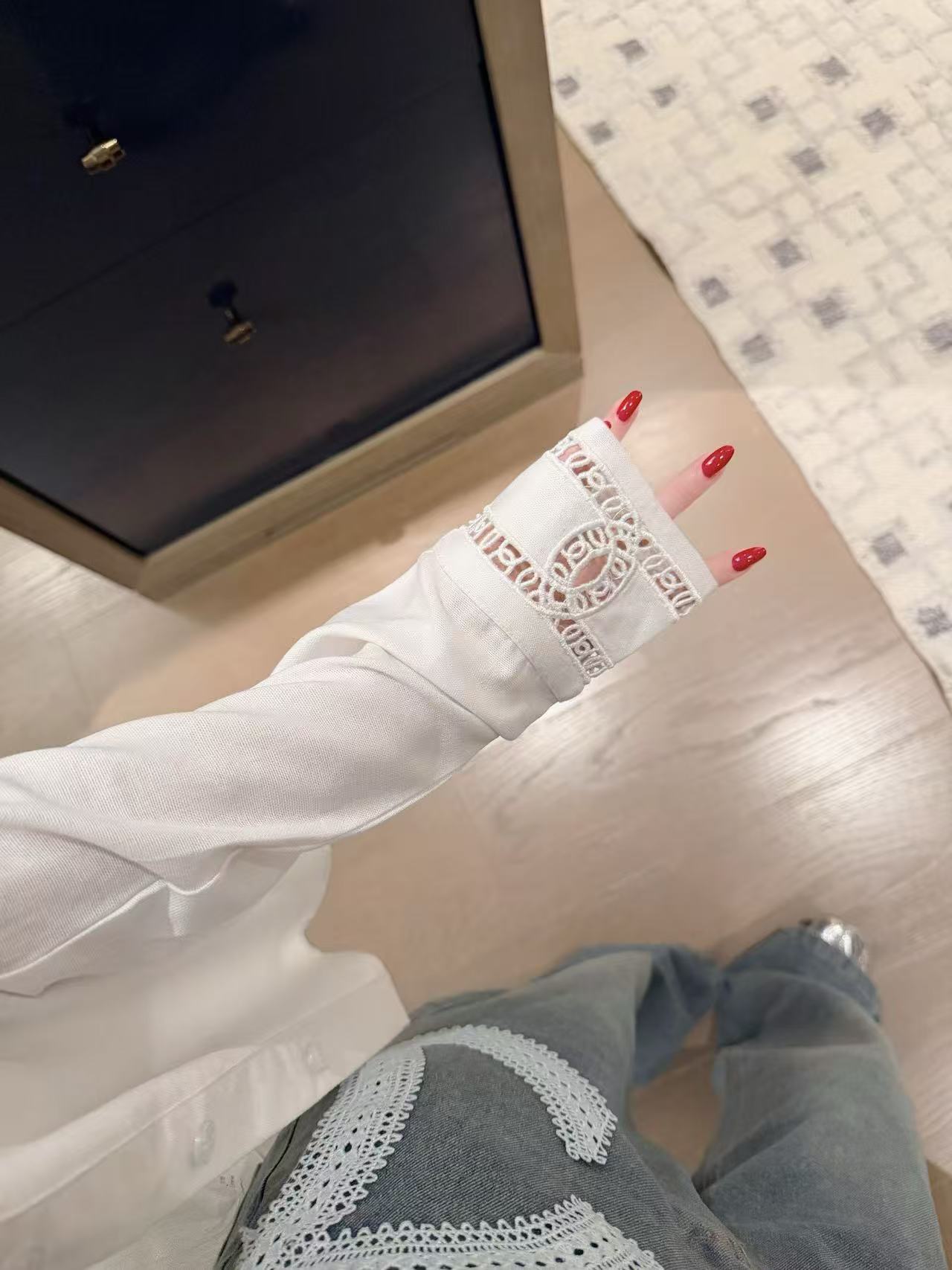 CHANE1 ダブルCレースブラウス【50％割引+送料無料】