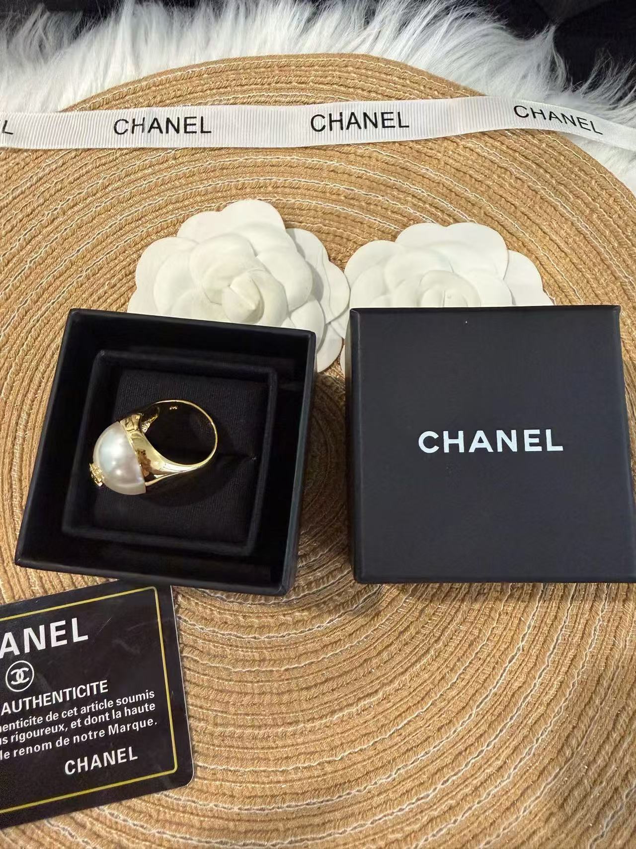 CHANE1 ダブルCパールリング【50％割引+送料無料】
