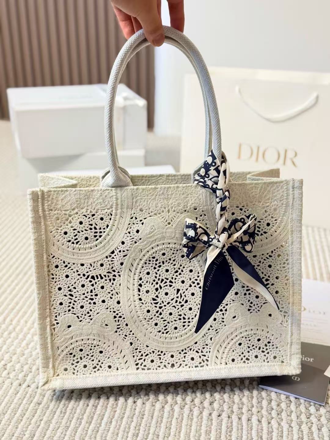 DIOR 3Dプリント トートバッグ【50％割引+送料無料】