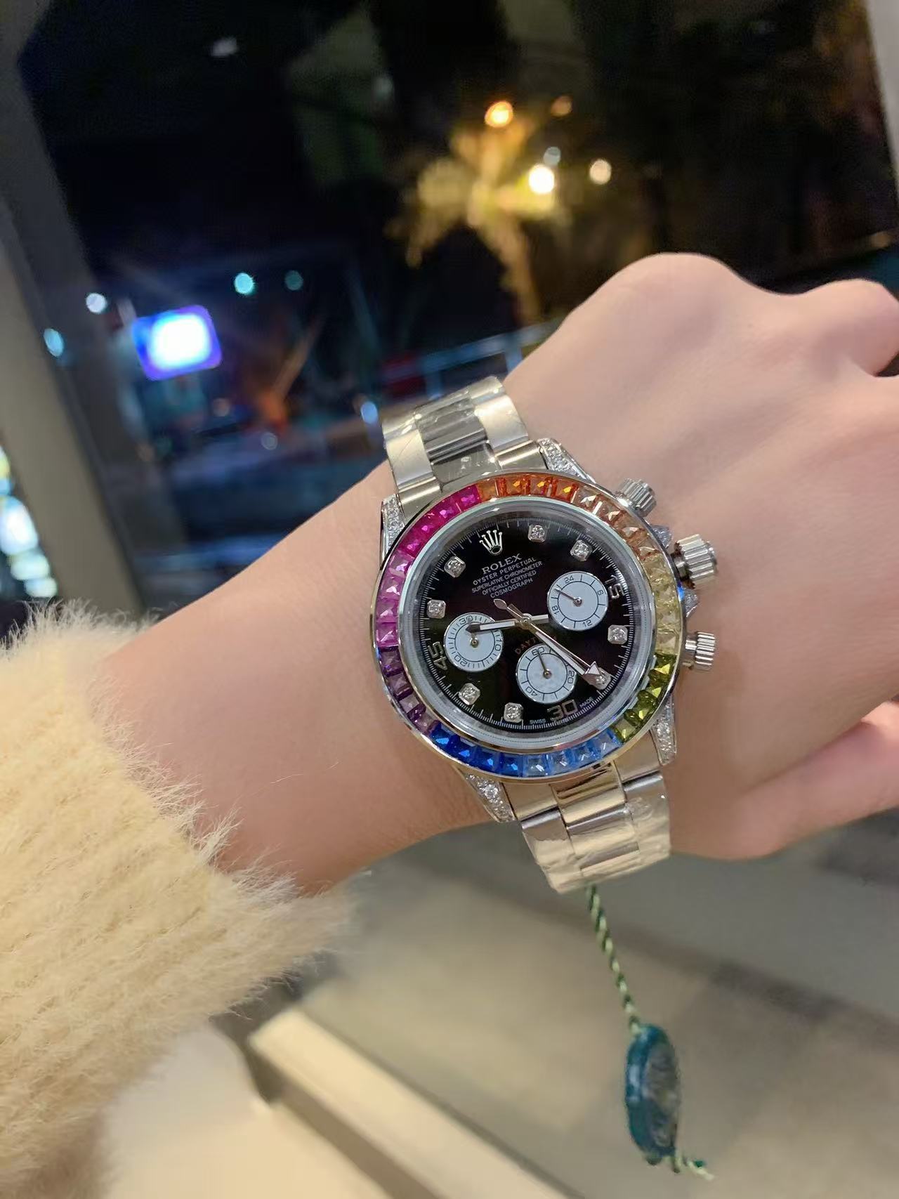 ROLEXカラーダイヤモンドスチールウォッチ【50％割引+送料無料】