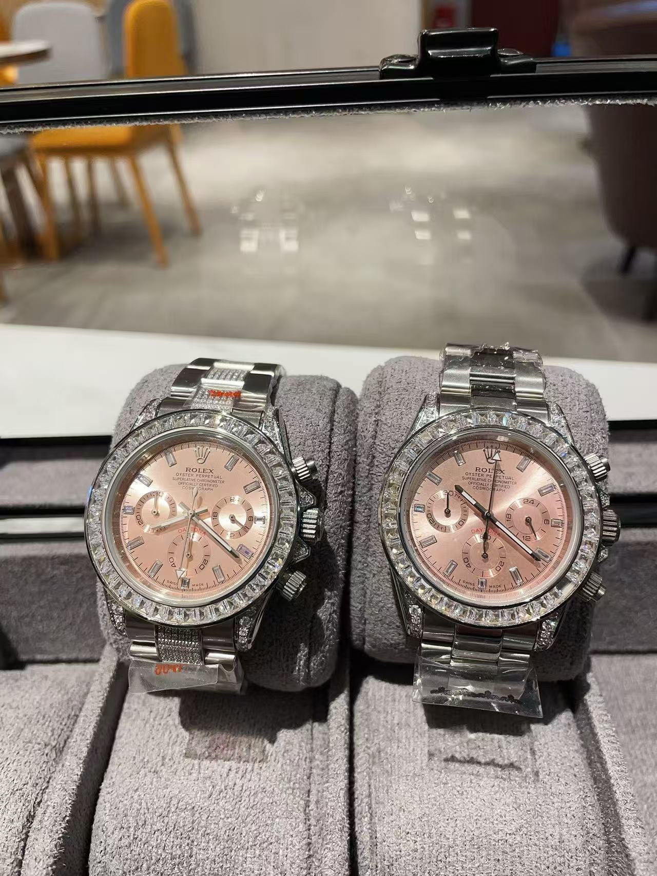 ROLEX桜のピンクスチールストラップ腕時計【50％割引+送料無料】